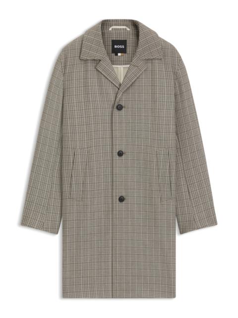 CLASSIC-FIT COAT WITH CHECK PATTERN