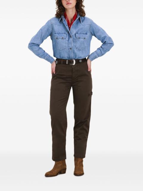 Fatigue patch-pockets trousers