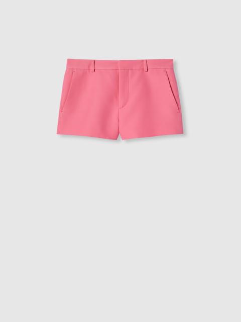 Wool silk shorts with logo