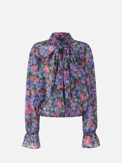 FLORAL BLOUSE WITH RUFFLES
