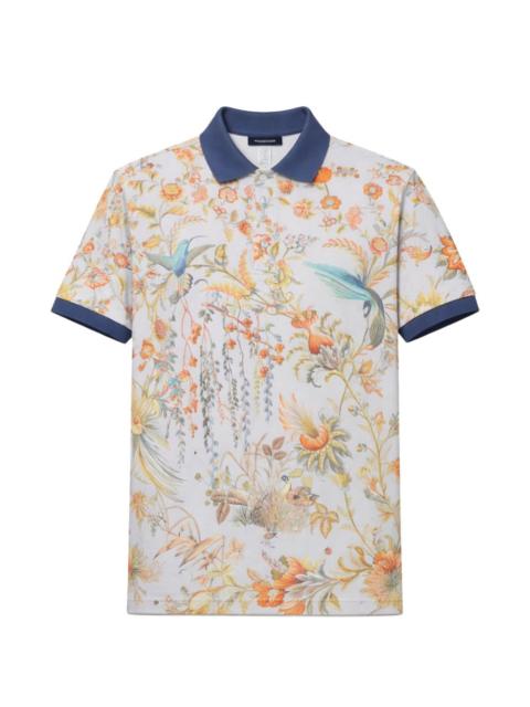 floral-print polo shirt
