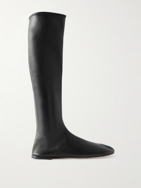 Tabi Split-toe Leather Knee Boots