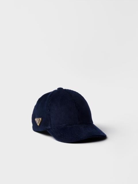 Corduroy baseball cap