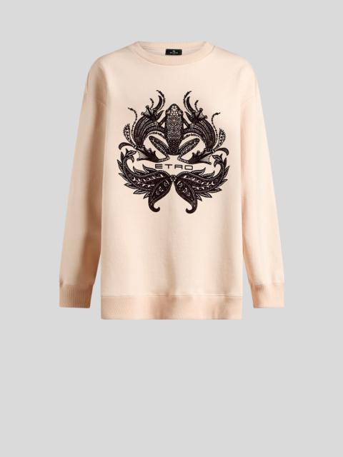 FLOCK-PRINT SWEATSHIRT