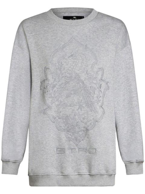 logo-embroidered cotton sweatshirt