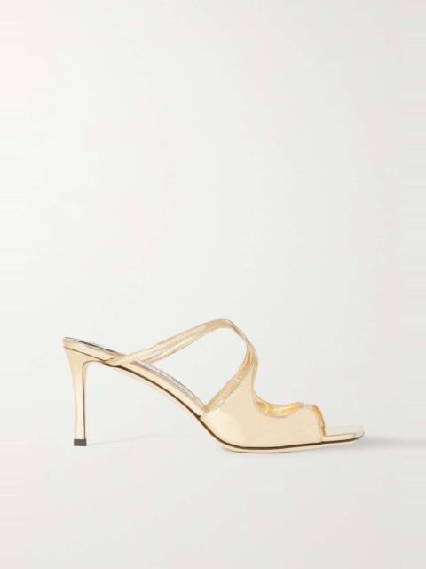 Anise 75 metallic leather mules
