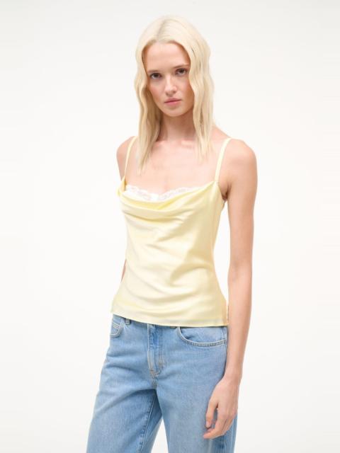 STAUD EVANGELINE SILK TOP KEY LIME
