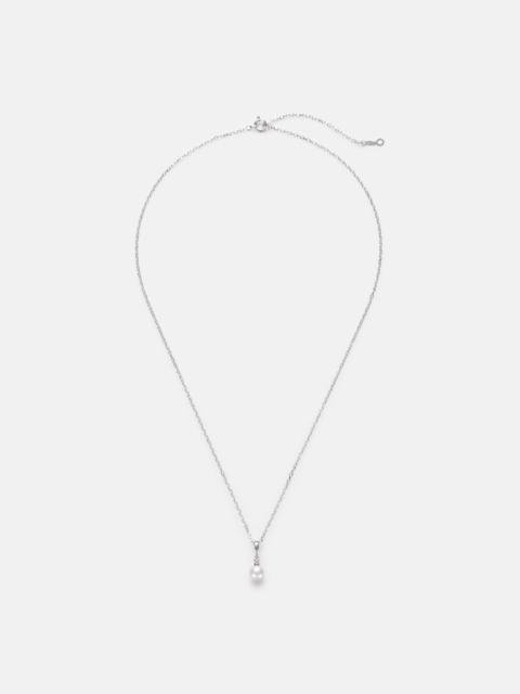 18kt white gold necklace with pearls and diamond