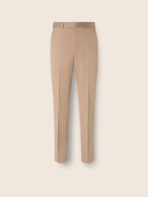 BEIGE CENTOVENTIMILA COTTON AND WOOL PANTS