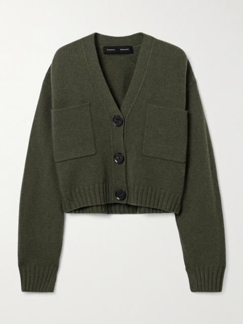 Sofia Cropped Cashmere And Wool-blend Cardigan