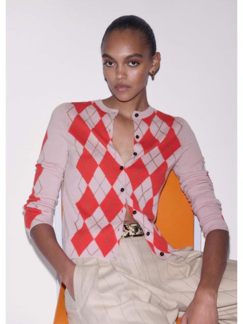 Argyle Slim Cardigan