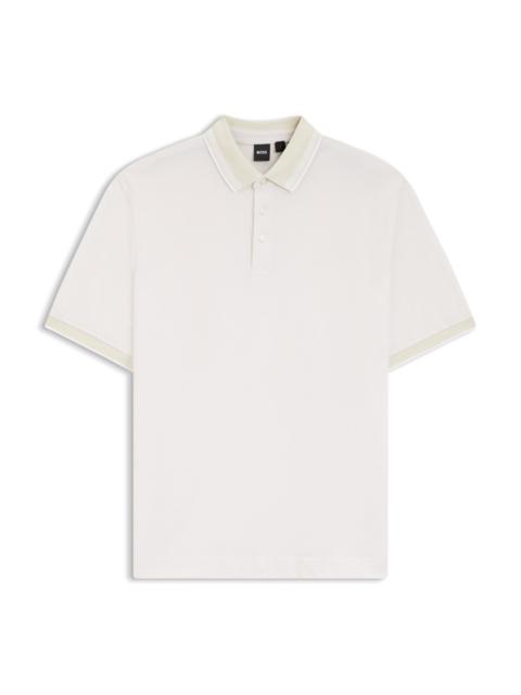 OXFORD COTTON-PIQUÉ POLO SHIRT WITH LOGO DETAIL