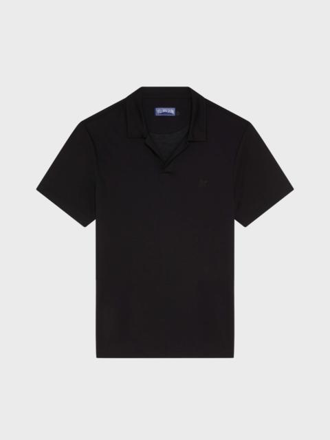 MEN TENCEL POLO SHIRT SOLID