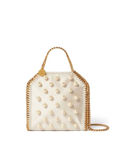 pearl-embellished tote bag
