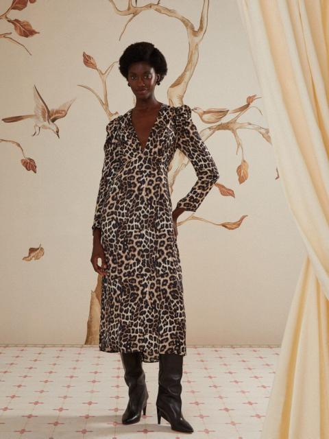 Cream Natural Skin Lenzing™ Ecovero™ Viscose Midi Dress