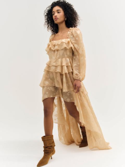 Colette Satin Burnout Maxi Dress