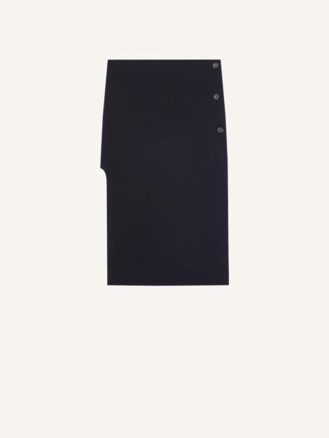 OBLIQUE TAILORED MIDI SKIRT