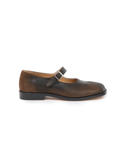 Tabi Leather Mary Jane Flats brown