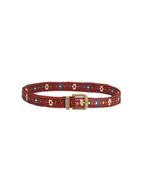 Embroidered Beaded Belt multi