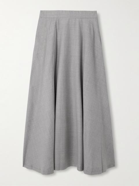 Lauren Frayed Wool Maxi Skirt