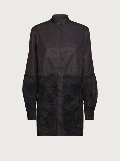 LONG SHIRT WITH CORDONETTO LACE