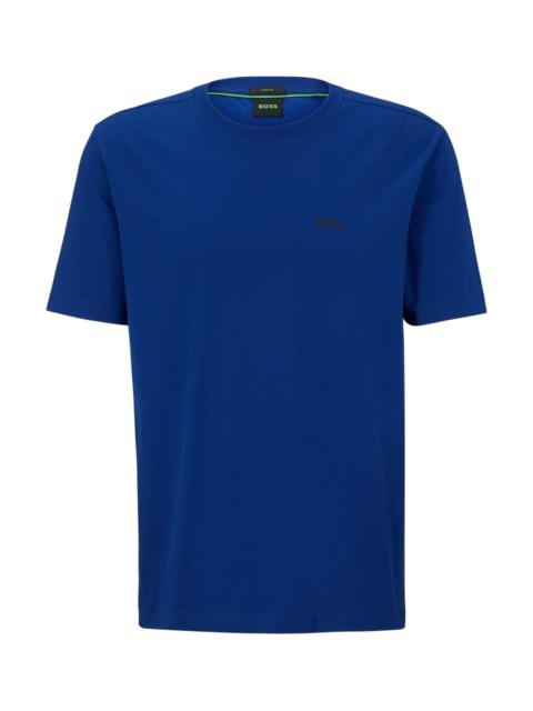 REGULAR-FIT T-SHIRT IN STRETCH COTTON WITH SIDE TAPE