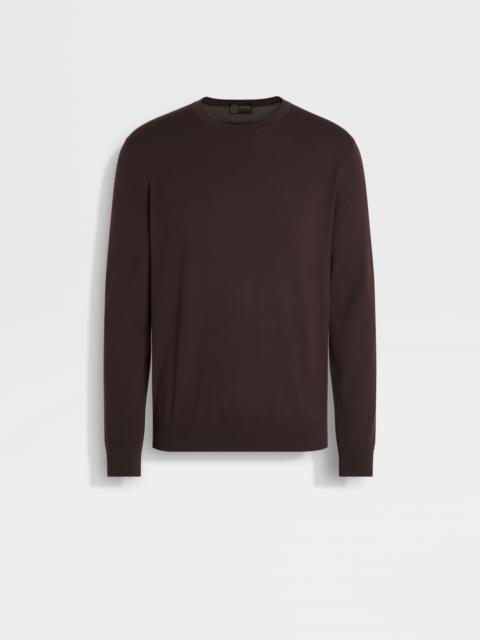 DARK BROWN VELLUS AUREUM CREWNECK