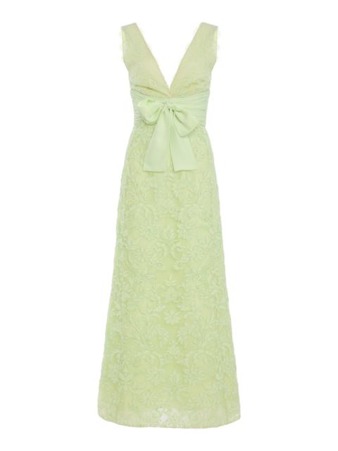 Ribbon Dentelle Dress green