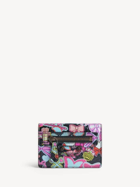 Women's Le City Mini Wallet in Black/multicolor