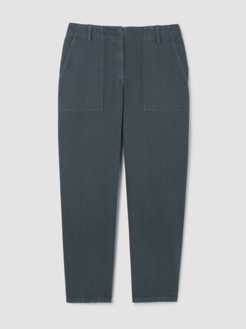 Garment-Dyed Utility Cotton Tapered Pant