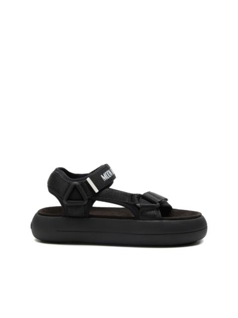 logo-strap platform sandals