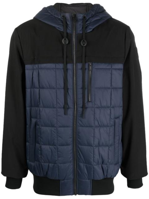 panelled hooded padded jacket