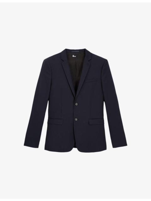 Straight-cut single-breasted wool blazer