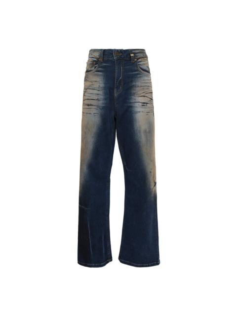 Navy Womens Dirty-Washed Denim