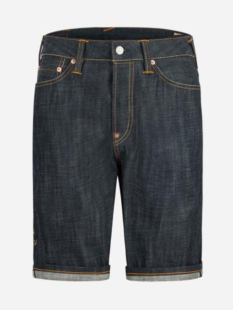 Brocade Daicock Appliqué and Logo Embrodiery Regular Fit Denim Shorts