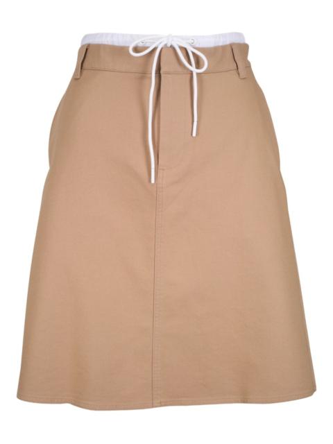 stretch-cotton skirt