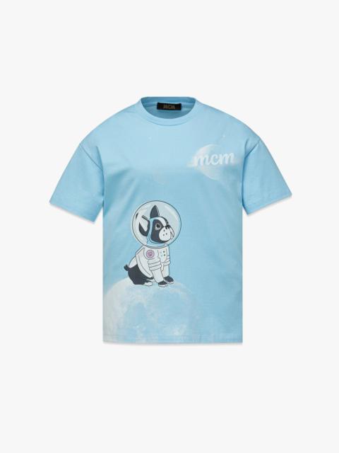 M Pup Astronaut Print T-Shirt in Organic Cotton
