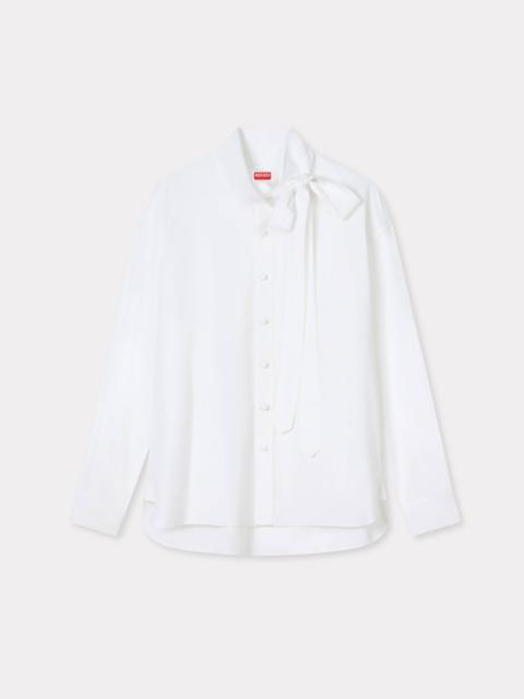 Bow collar shirt in cotton