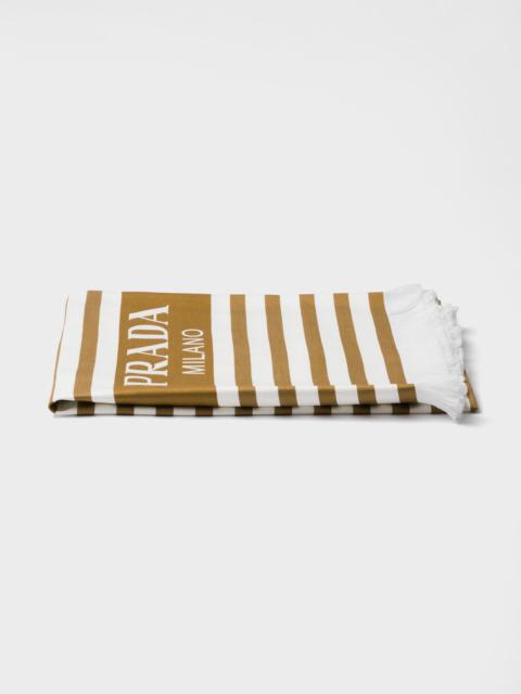 Striped cotton beach towel