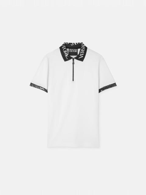 Printed Cotton-Piqué Polo