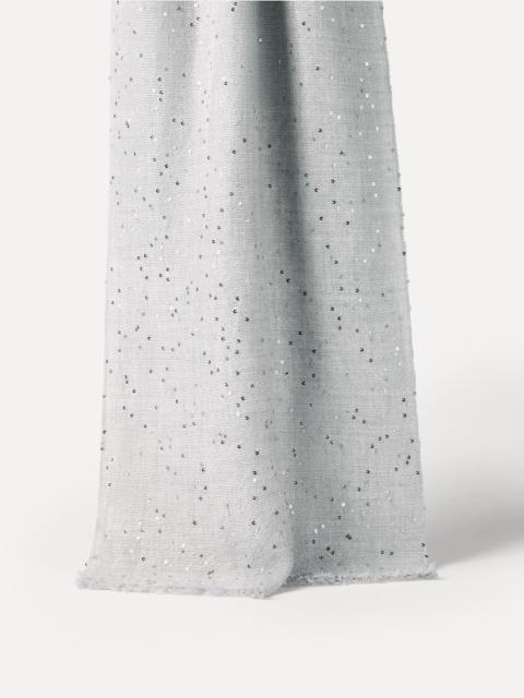 Cashmere and silk diamond yarn scarf