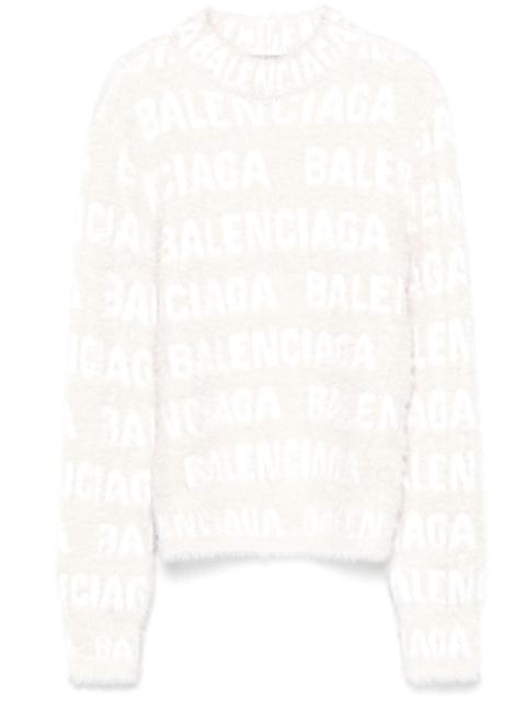 logo-jacquard sweater