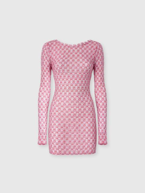 Short lace long sleeve cover-up