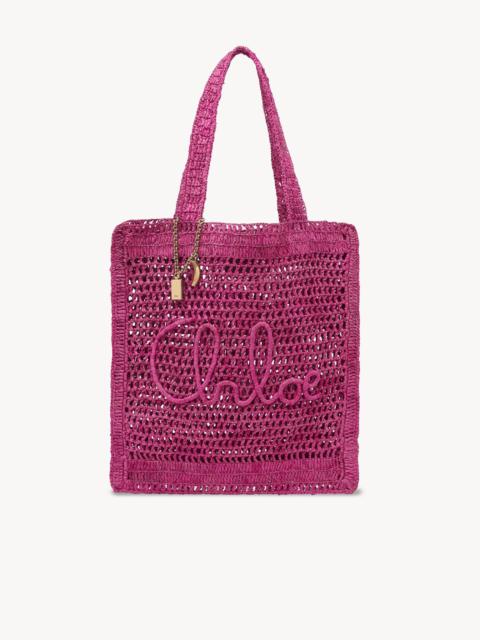 SUMMER BANANA TOTE BAG IN RAFFIA