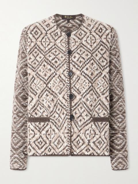 Jacquard-knit Cashmere Cardigan