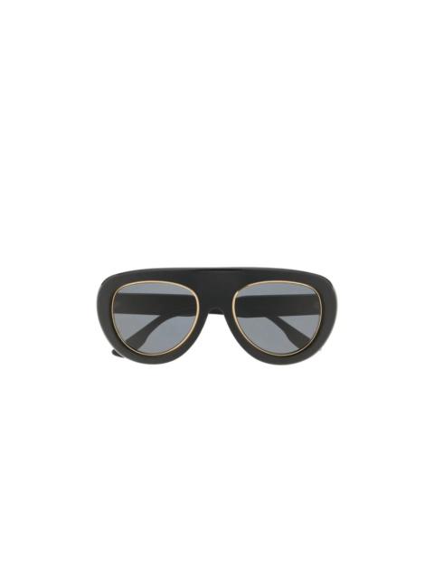 LOGO AVIATOR SUNGLASSES BLACK/GREY