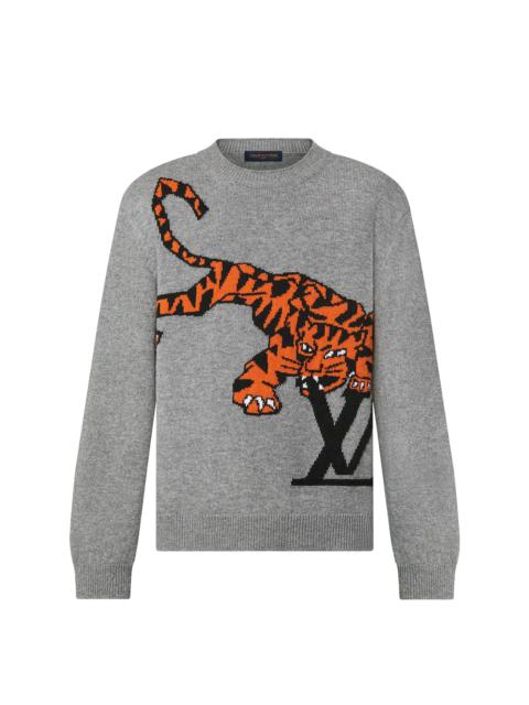 Tiger Intarsia Pullover
