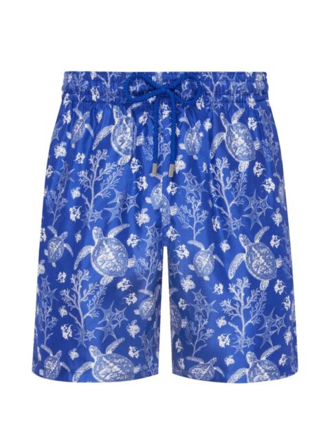 printed drawstring shorts