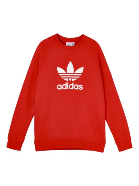 adidas originals Trefoil Crew Pullover Sports Red FM3781
