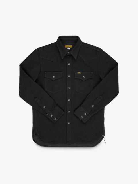 14OZ SELVEDGE DENIM WESTERN SHIRT - BLACK/BLACK